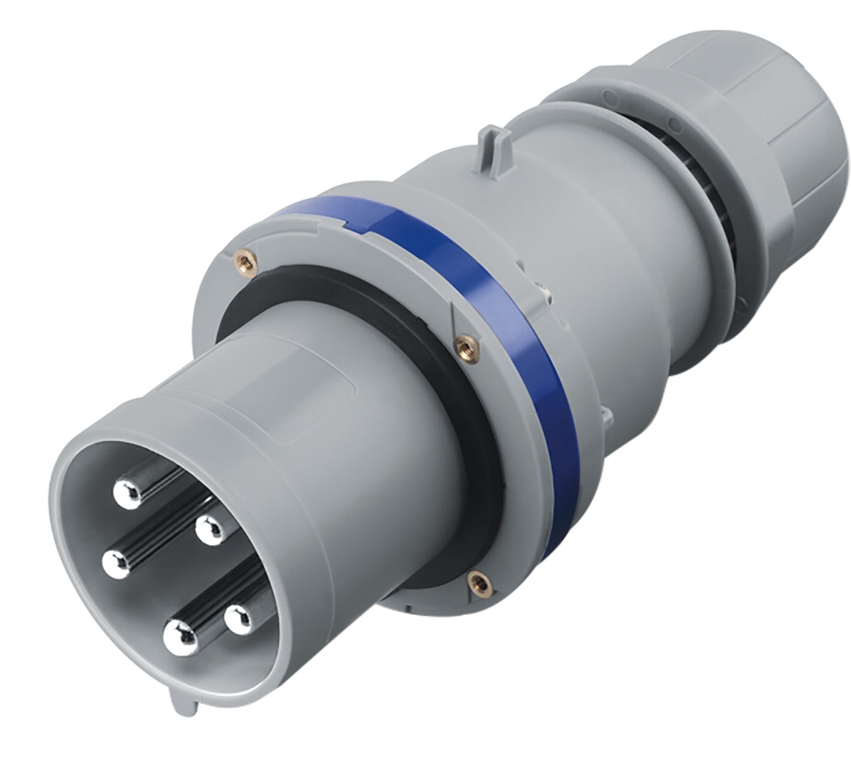 Scame IP44 Blue Cable Mount 2P + E Industrial Power Plug, Rated At 63A, 230 V