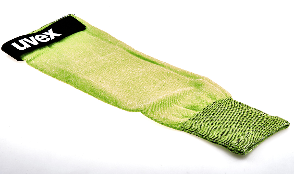 Uvex C500 Green Reusable Bamboo, Fibreglass, HPPE Arm Protector for Cut Resistant Use, 400mm Length, L