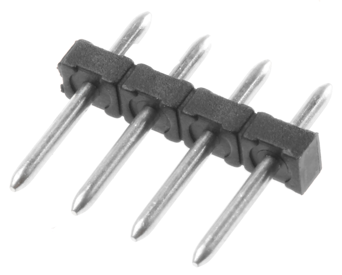 Phoenix Contact, 3.5mm Pitch, PST 1.0/ 4-3.5, 4 Way, , Pluggable Terminal Block, Pin Header, Through Hole, Solder