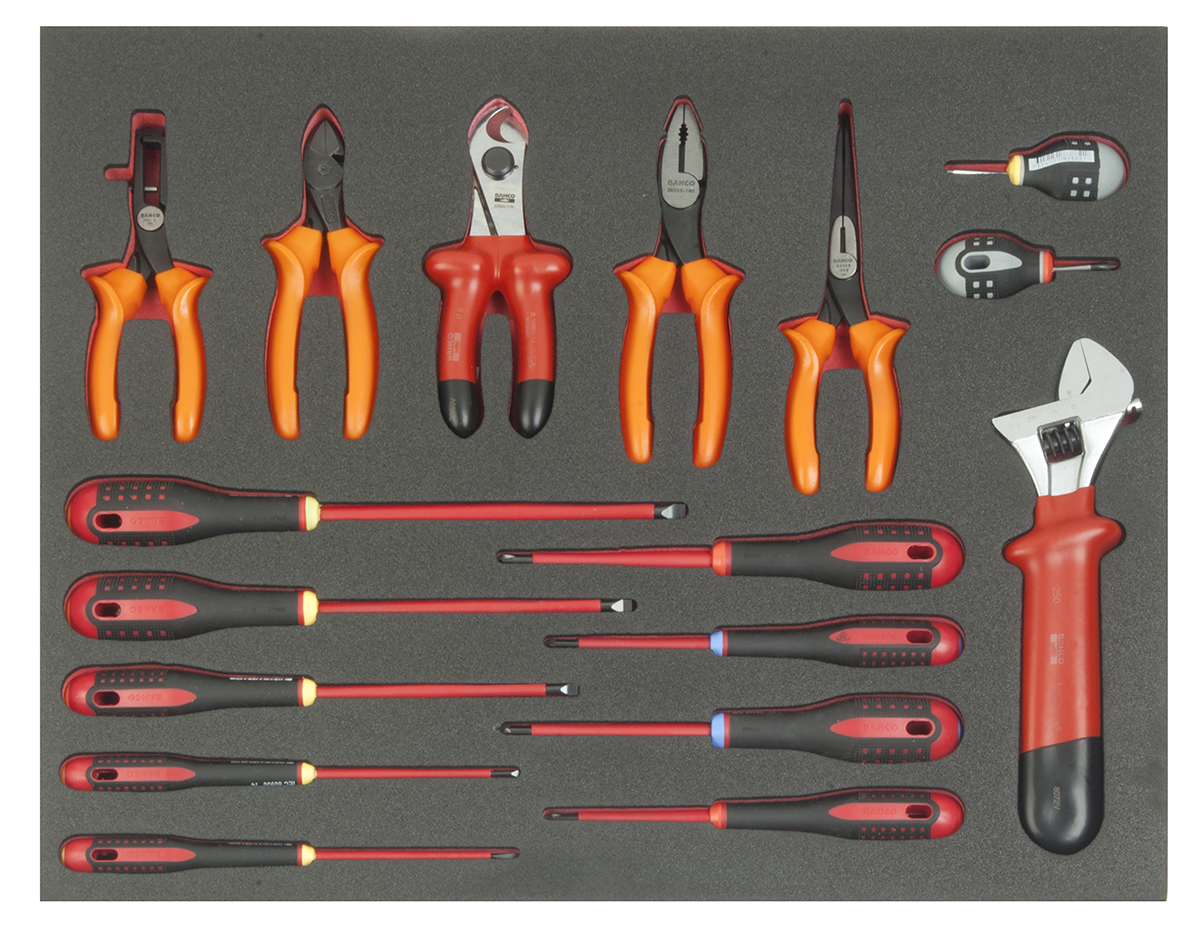 Bahco 17 Piece Maintenance Tool Kit with Foam Inlay, Yes