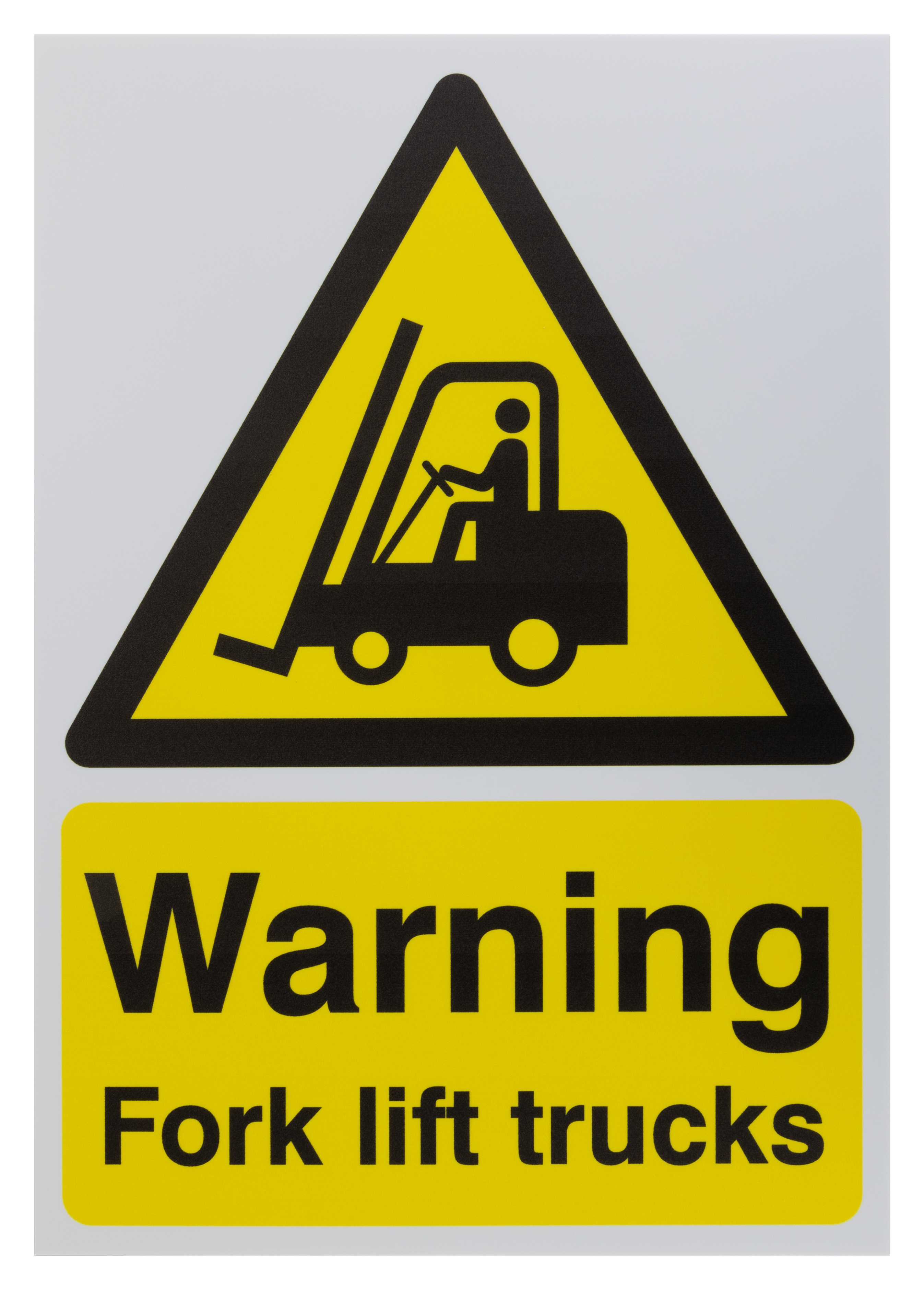 RS PRO Self-Adhesive Fork Lift Hazard Hazard Warning Sign (English)