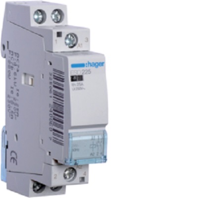 Hager ESD Contactor, 24 V Coil, 2-Pole, 25 A, 4.6 kW, 2NO