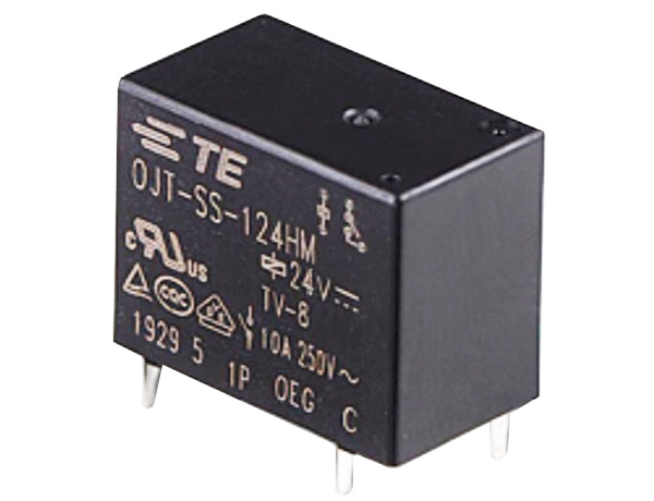 TE Connectivity PCB Mount Relay, 24V dc Coil, 10A Switching Current, SPST