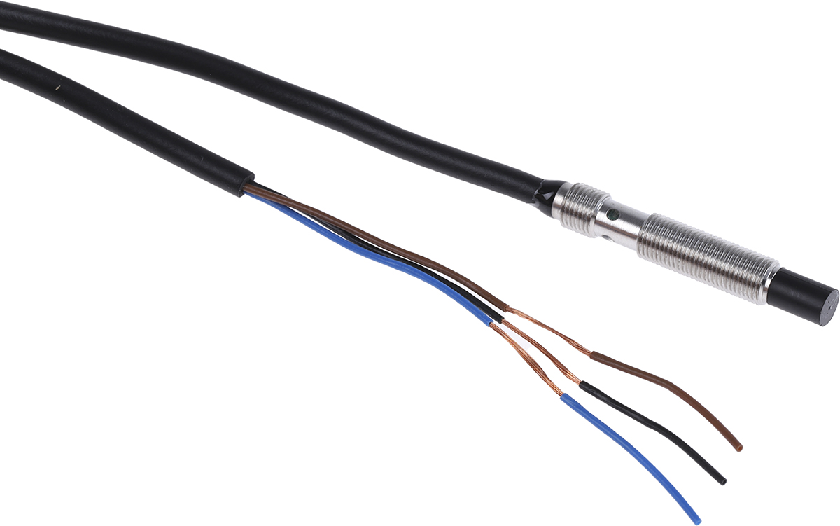 Omron Inductive Threaded Barrel Proximity Sensor, M5, 3 mm Detection, PNP NO, 10 → 30 V dc