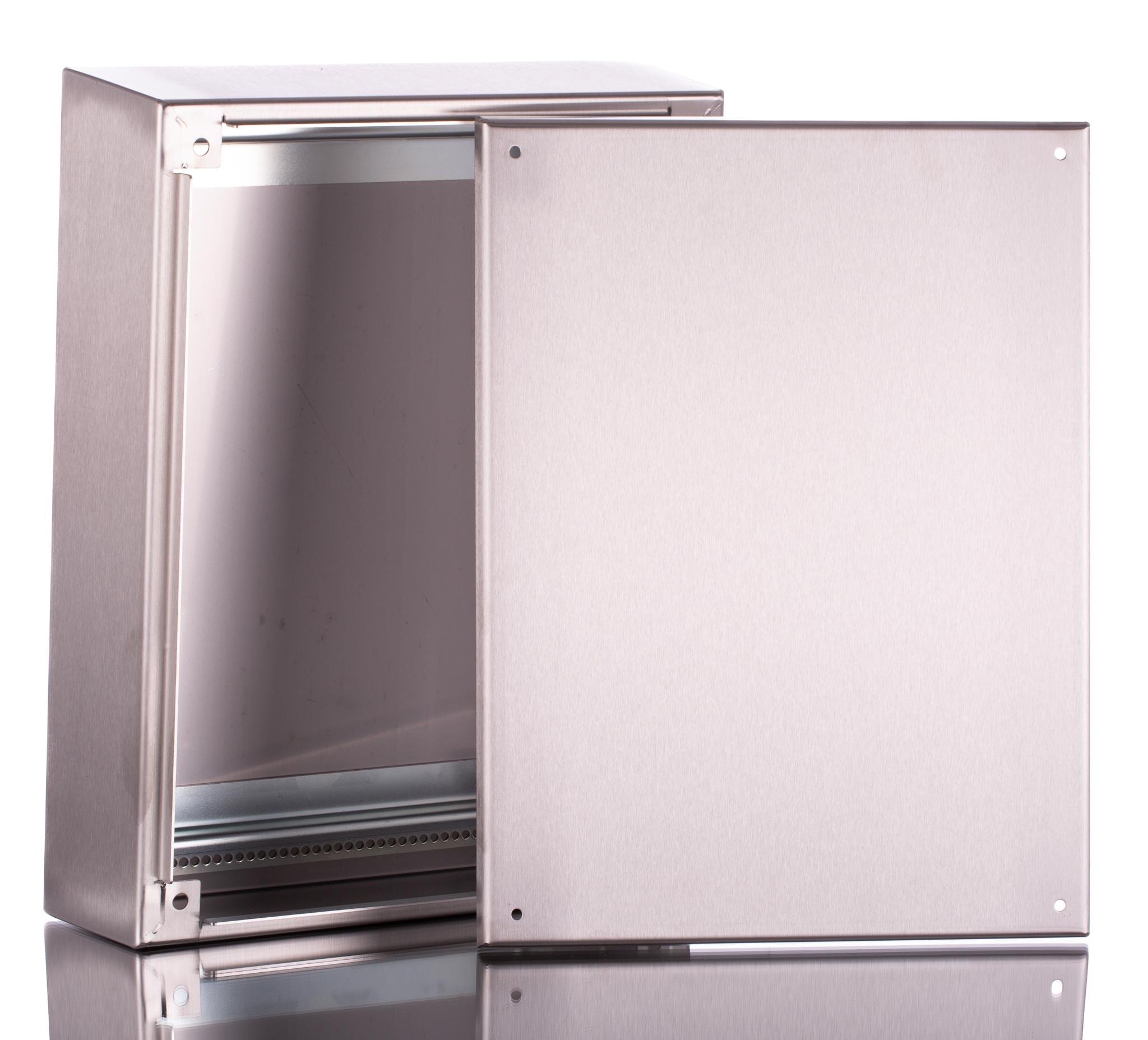 Rittal HD Series Stainless Steel Terminal Box, IP66, IPX9, 300 mm x 300 mm x 120mm