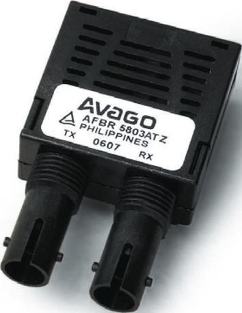 Broadcom AFBR-5803ATQZ Fibre Optic Transceiver, ST Connector, 155Mbit/s, 1360nm 10-Pin