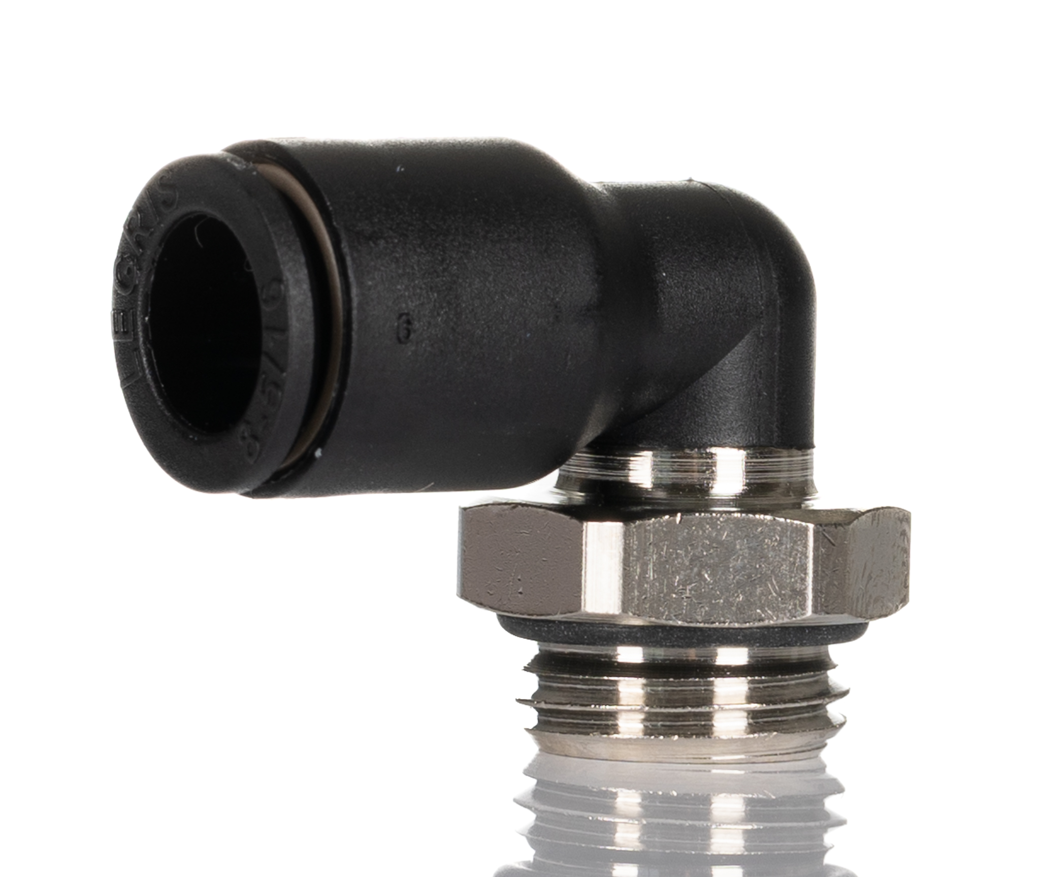 Legris LF3000 Series Elbow Threaded Adaptor, G 1/4 Male to Push In 8 mm, Threaded-to-Tube Connection Style