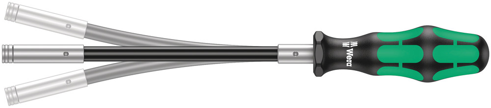 Wera Hexagon Flexible Bit Holder Screwdriver, 1/4 in Tip, 173.5 mm Blade, 272 mm Overall