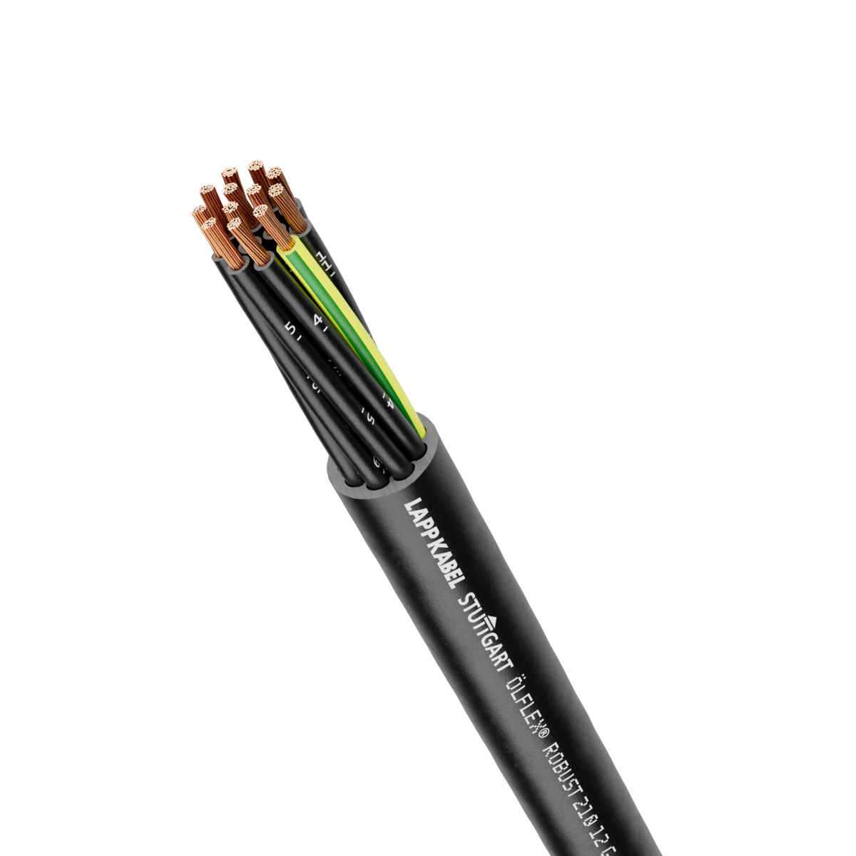 Lapp OLFLEX ROBUST 210 Control Cable, 4 Cores, 0.75 mm² CSA 18 AWG, Unscreened, 50 m, Black Thermoplastic Elastomer