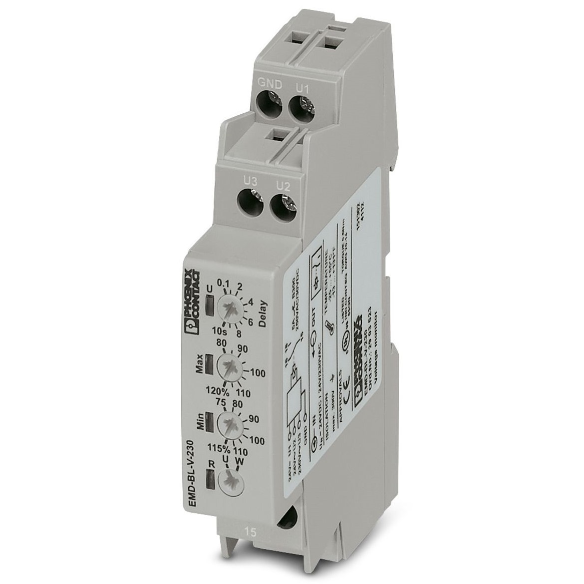 Phoenix Contact Voltage Monitoring Relay, 1 Phase, SPDT