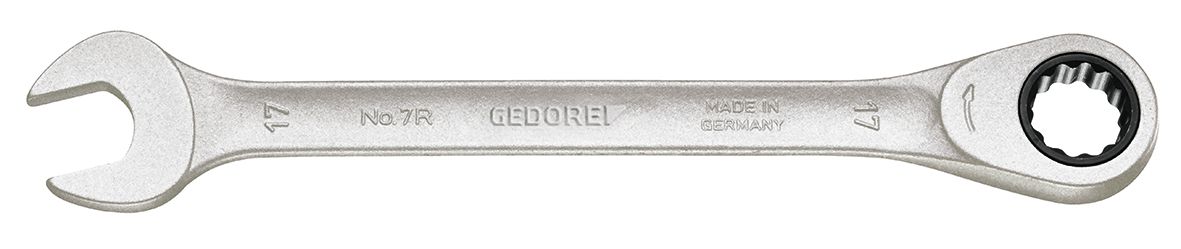 Gedore 7 R Series Combination Ratchet Spanner, 10mm, Metric, Double Ended, 160 mm Overall