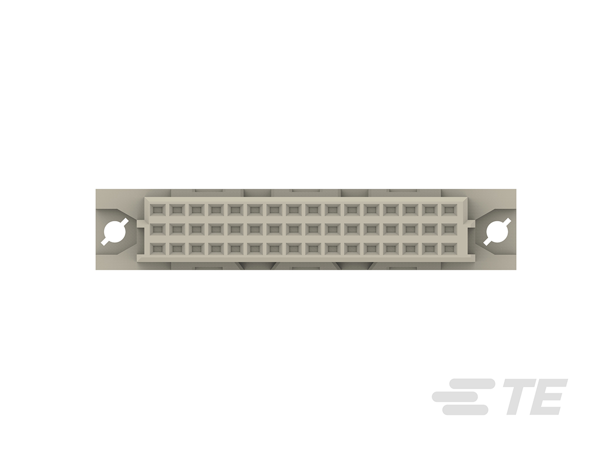 TE Connectivity 48 Way 2.54mm Pitch, Type B, C, 3 Row, Vertical DIN 41612 Connector, Socket