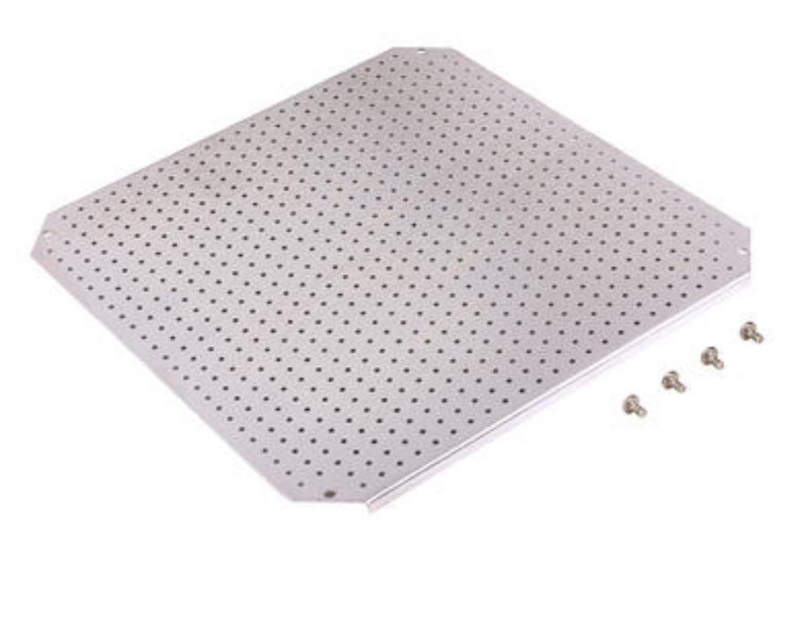Fibox Galvanised Steel Perforated Mounting Plate, 250mm W for Use with ARCA Series