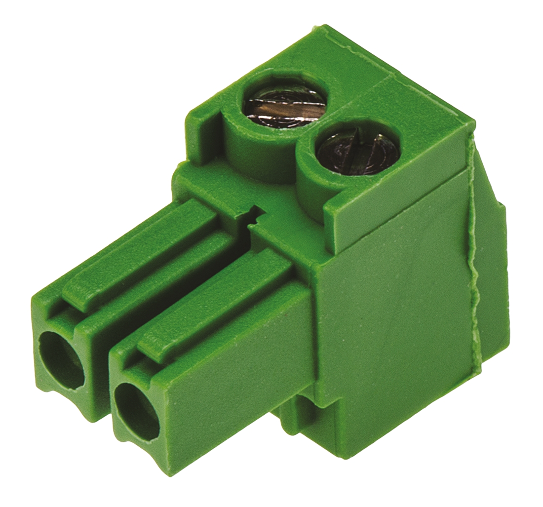 TE Connectivity, 3.5mm Pitch, Buchanan, 2 Way, Right Angle, Pluggable Terminal Block, Plug, Cable Mount, Screw