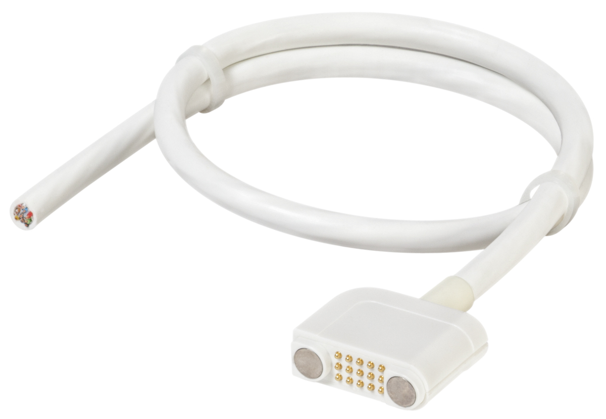 Rosenberger MultiMag 15 Series Male Magnetic Rectangular to Unterminated, 3 m 60 mΩ