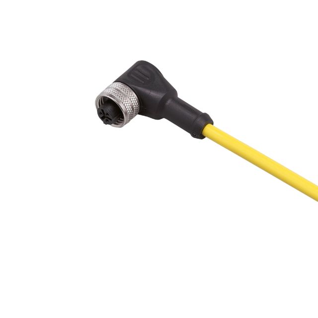 ifm electronic Right Angle Female 1 way 1/2 in Circular to Unterminated Sensor Actuator Cable, 10m