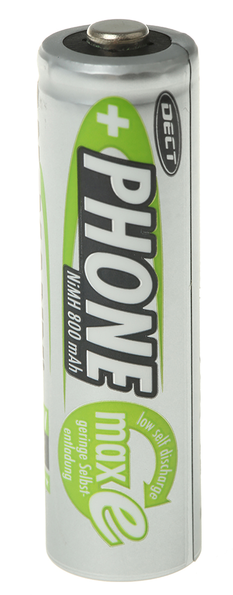 Ansmann MaxE AA NiMH Rechargeable AA Batteries, 800mAh, 1.2V - Pack of 2