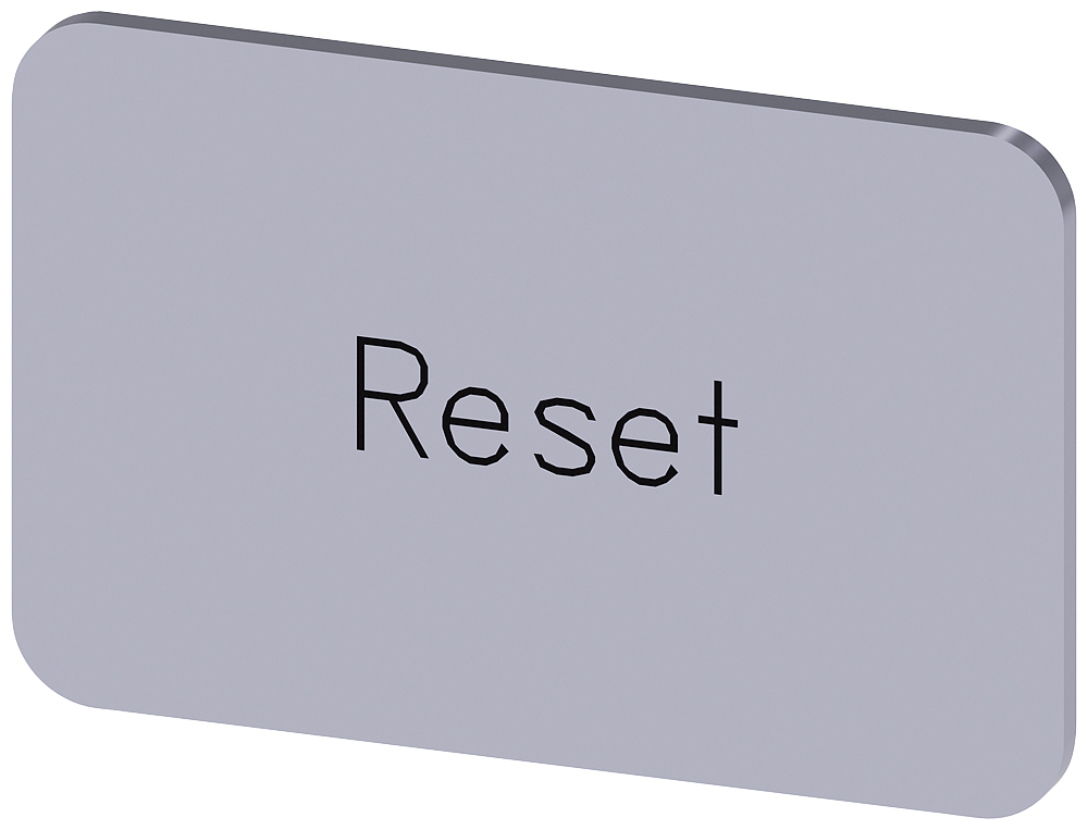 Siemens Labeling plate, Reset