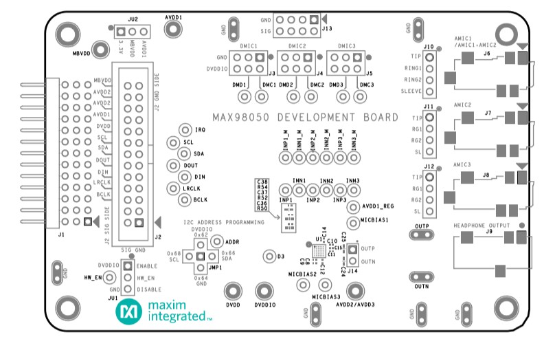 Maxim Integrated MAX98050EVSYS# Evalution Platform Development Kit