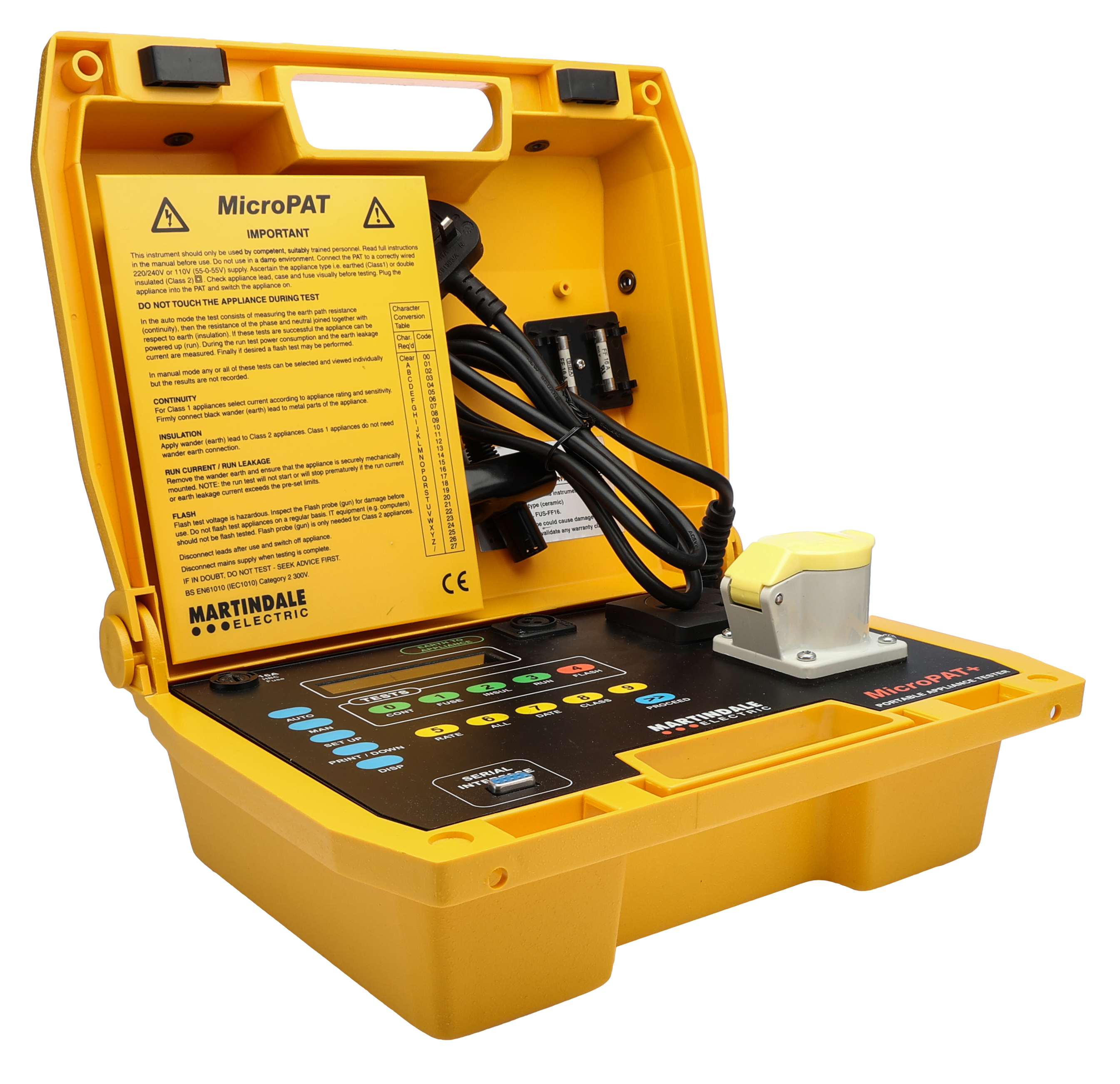 Martindale MPATPLUS PAT Tester, Class II, Class I Test Type