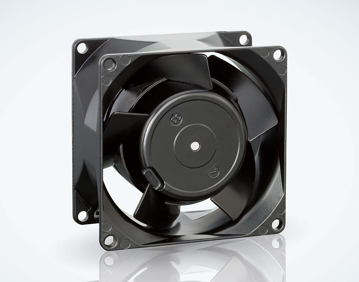 ebm-papst 8000 N Series Axial Fan, 230 V ac, AC Operation, 50m³/h, 12W, 52mA Max, IP20, 80 x 80 x 38mm