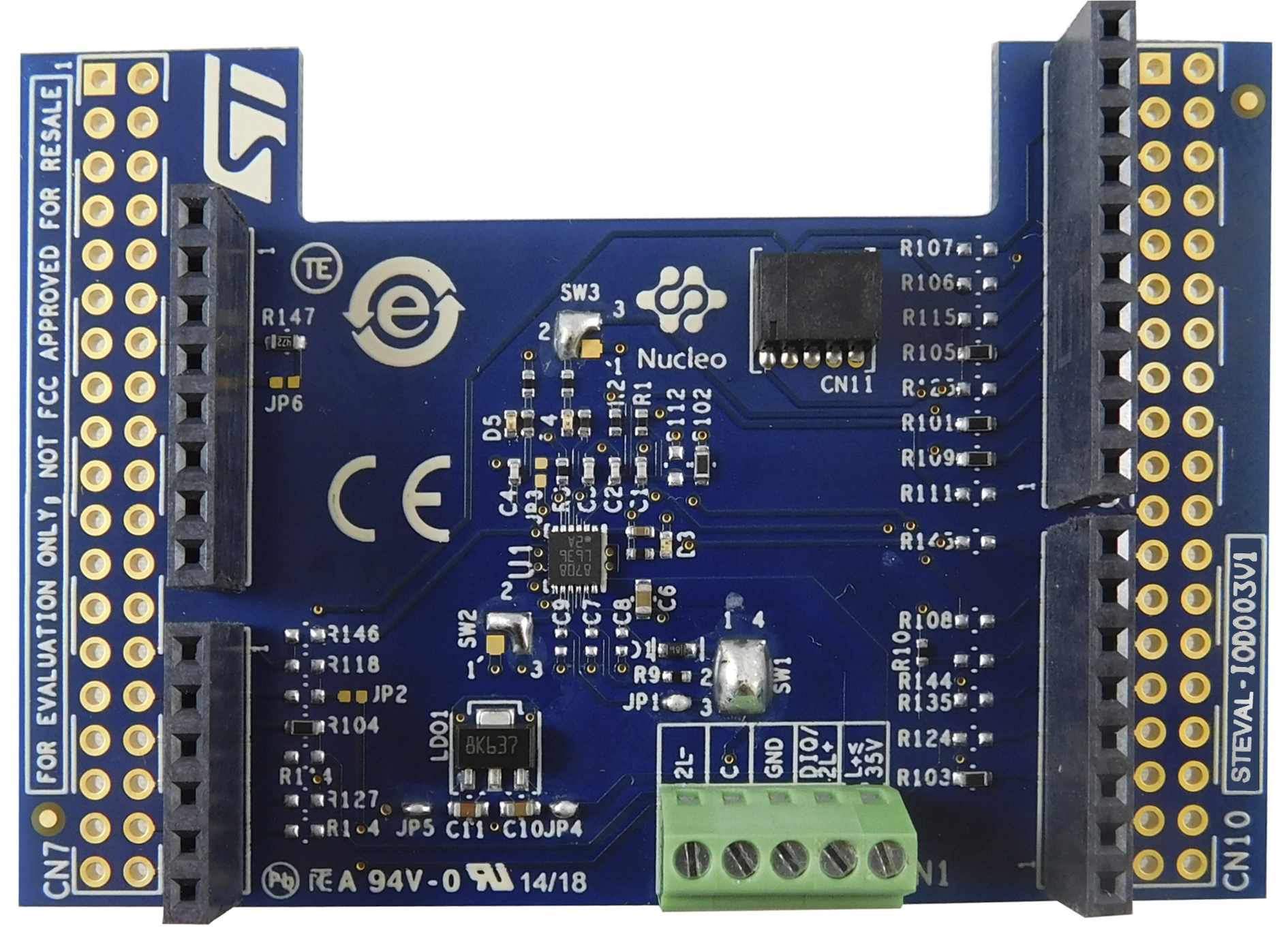STMicroelectronics IO-Link (PHY) Device Evaluation Board L6362A Evaluation Board for STM32 Nucleo STEVAL-IOD003V1