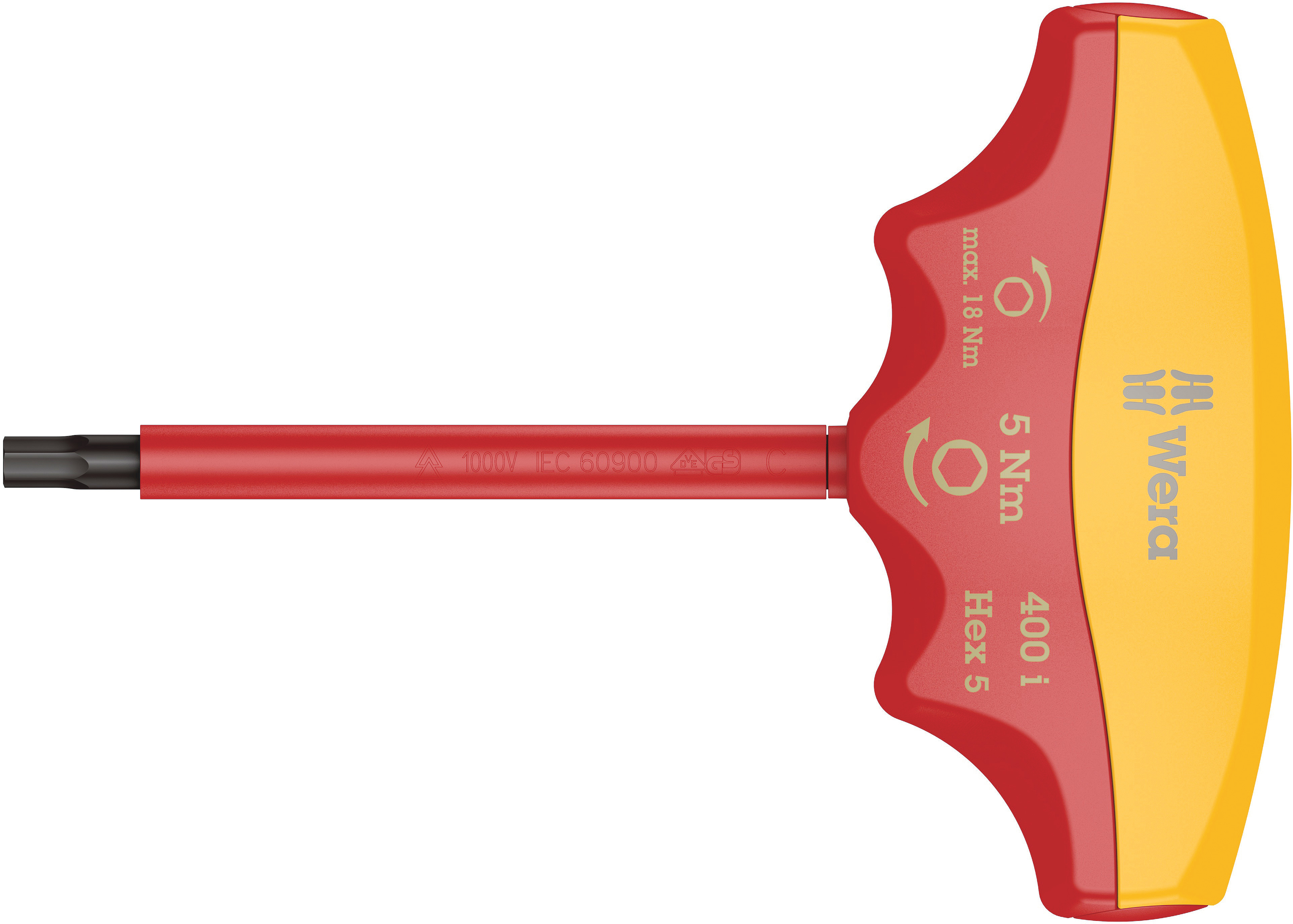 Wera T Shape Metric Hex Key, 5mm