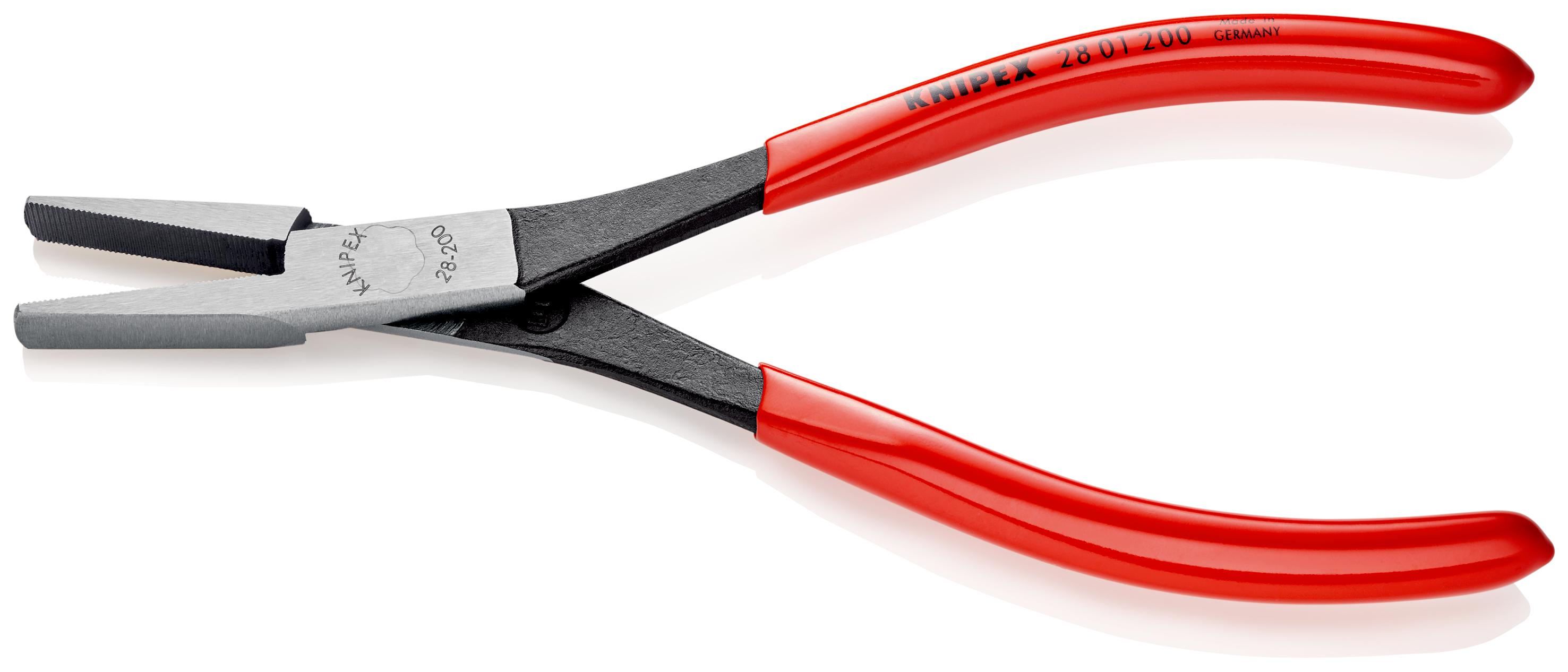 Knipex Long Nose Pliers, 200 mm Overall, Straight Tip, 1.296875in Jaw