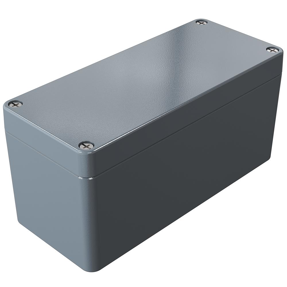 Rose Aluminium Standard Series Grey Die Cast Aluminium Enclosure, IP66, IK09, Grey Lid, 230 x 100 x 110mm