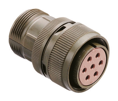 JAE, Copper Alloy 17 Way Cable Mount MIL Spec Circular Connector PlugBlack, Socket Contacts,Shell Size 20