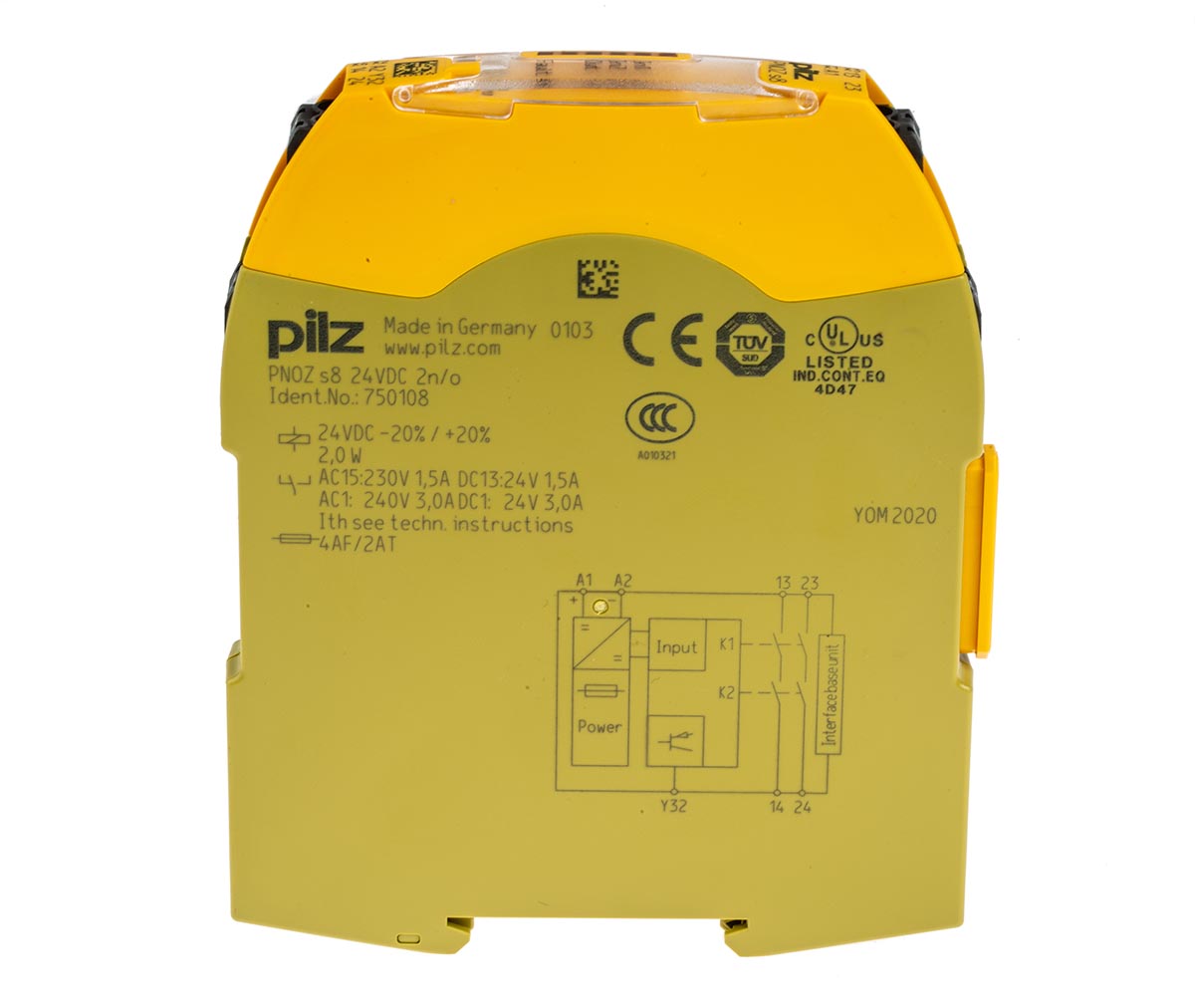 Pilz PNOZsigma Series Output Module, , 0 Inputs, 3 Outputs, 24 V dc, 2NO