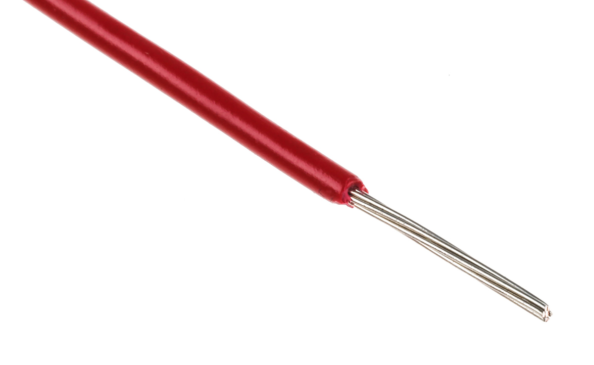 Alpha Wire Hook-up Wire PVC Series Red 0.35 mm² Hook Up Wire, 22 AWG, 7/0.25 mm, 305m, PVC Insulation, 3051 RD001