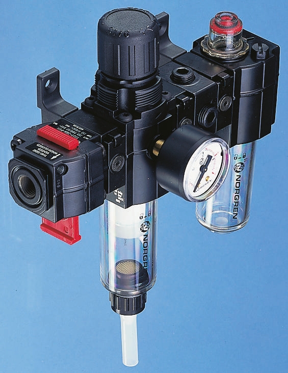 Norgren G 1/4 FRL, Semi Automatic Drain, 40μm Filtration Size - Without Pressure Gauge