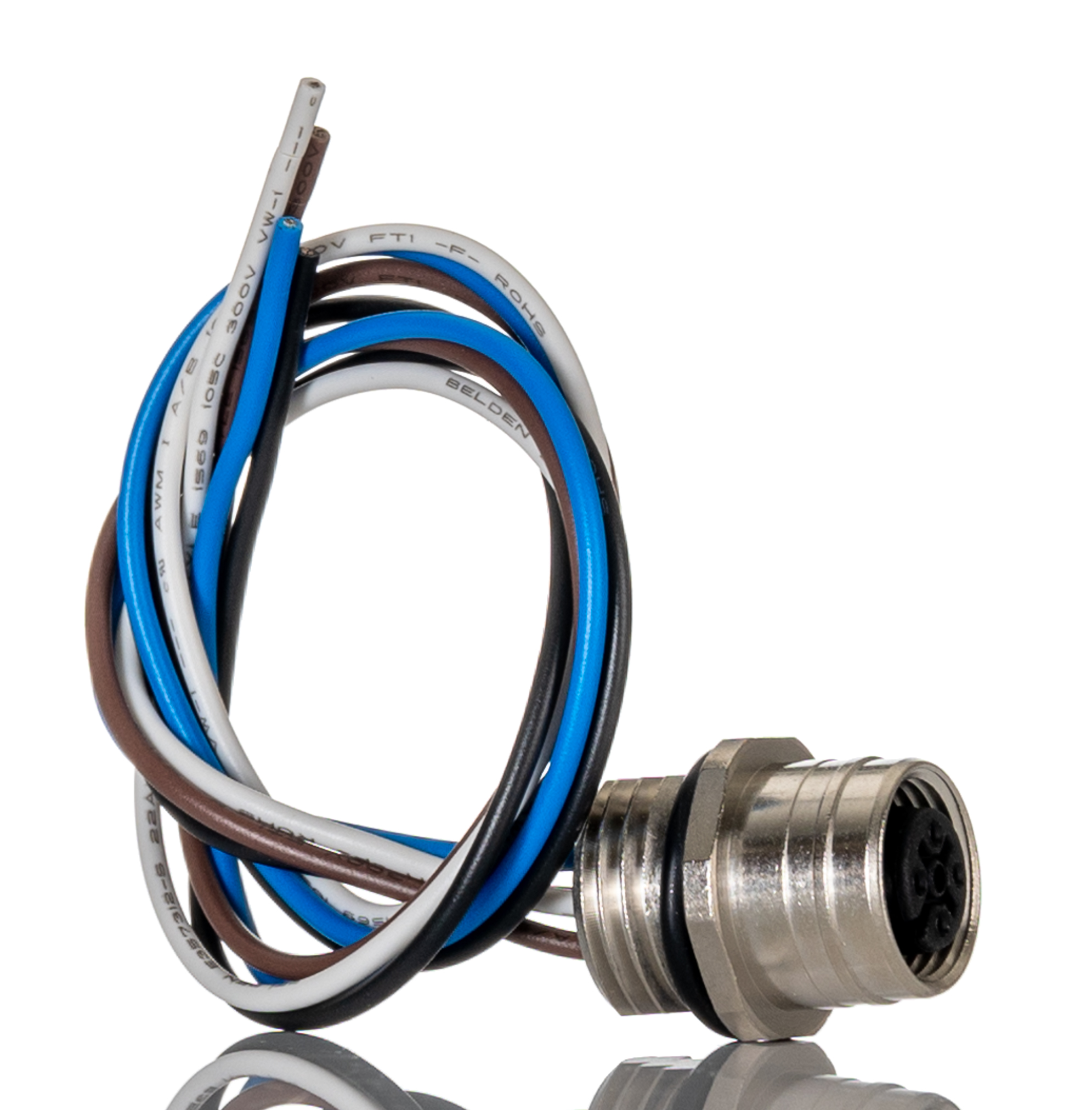 Brad from Molex Female 4 way M12 to 4 way Free End Sensor Actuator Cable, 300 mm
