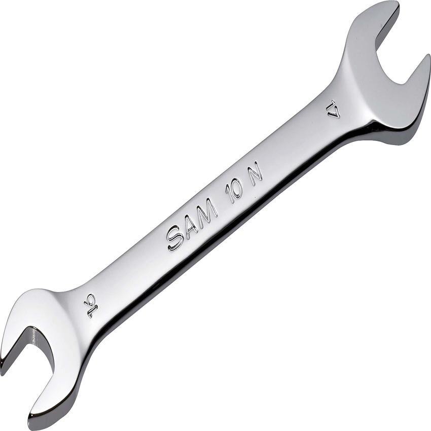 SAM Open-end Wrench, 248 mm Overall, 7/8 in, 15/16 in Jaw Capacity, Comfortable Soft Grip Handle