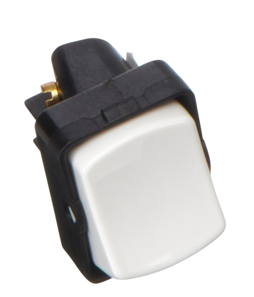 Contactum 2 Way White Rocker Switch Grid Module 10A, Alfanar Series