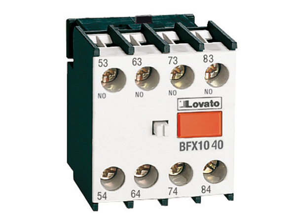 Lovato Auxiliary Contact, 4 Contact, 4NC, Front Mount, BF BFX10