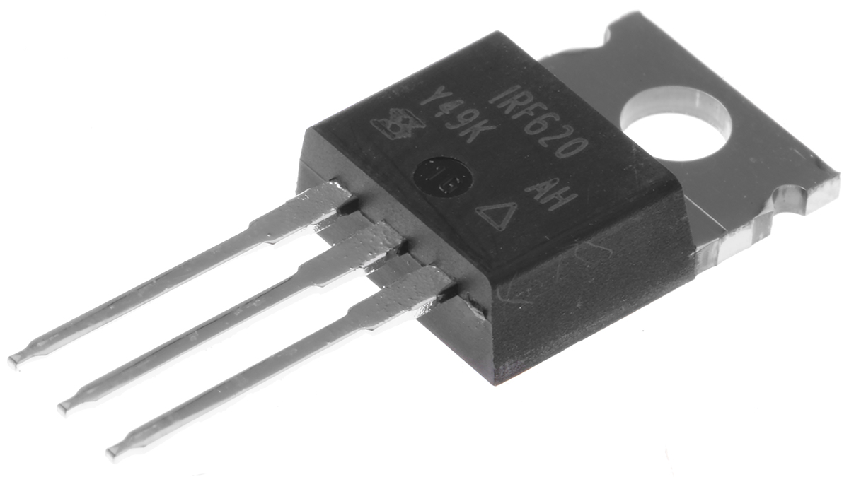 Vishay IRF620 Type N-Channel Power MOSFET, 5.2 A, 200 V Enhancement, 3-Pin TO-220AB