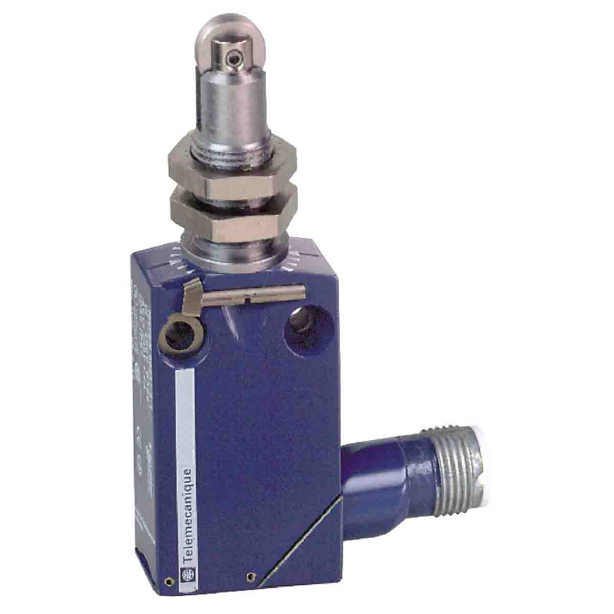 Telemecanique Sensors XCMD Series Roller Plunger Limit Switch, 1NC/1NO, IP66, IP67, IP68, DPST, Zinc Alloy Housing, 50V