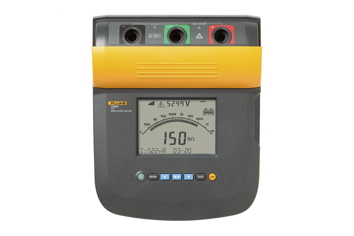 Fluke 1550C FC Insulation Tester, 250V Min, 5000V Max, 1TΩ Max, CAT III 1000V