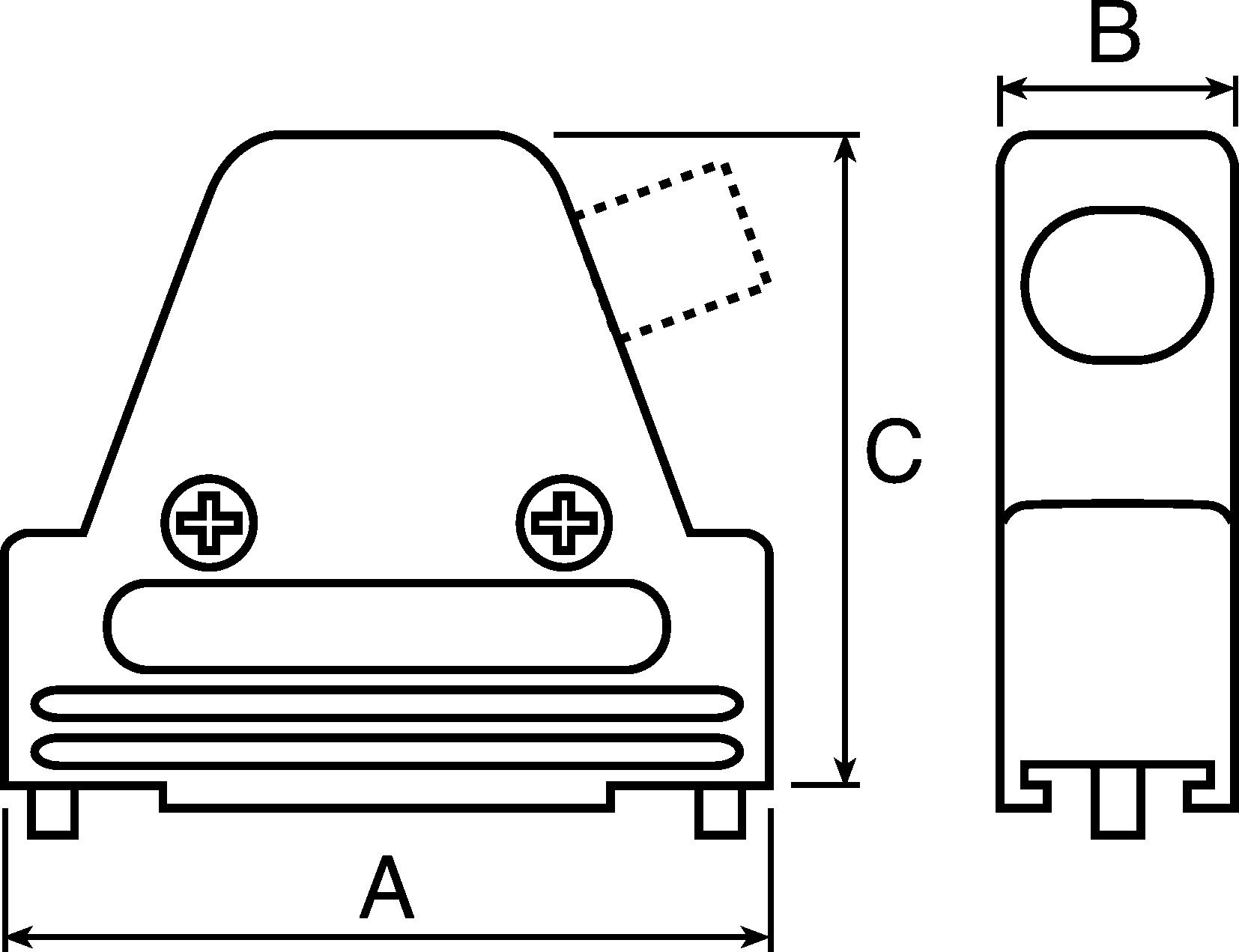 MH Connectors MHDVSL Series Zinc Angled D Sub Backshell, 37 Way, Strain Relief