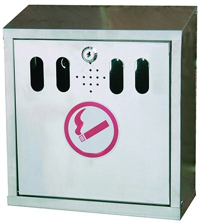 RS PRO Silver Stainless Steel Wall Mounting Ash Tray, 110mm x 285mm x 260mm