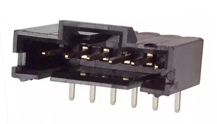 TE Connectivity AMPMODU MTE Series Right Angle Through Hole PCB Header, 6 Contact(s), 2.54 mm Pitch, 1 Row, Shrouded