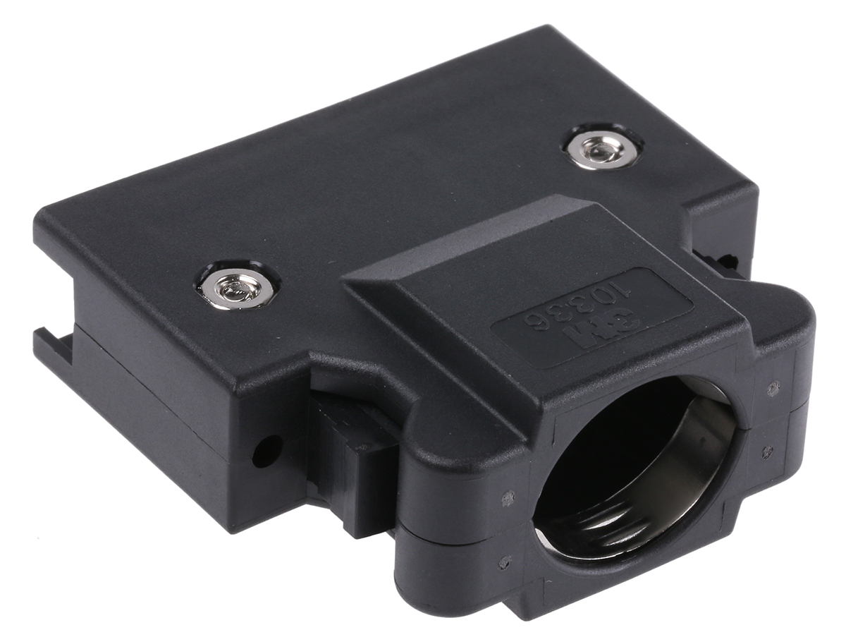 3M 103 Series PBT D Sub Backshell, 36 Way, Strain Relief