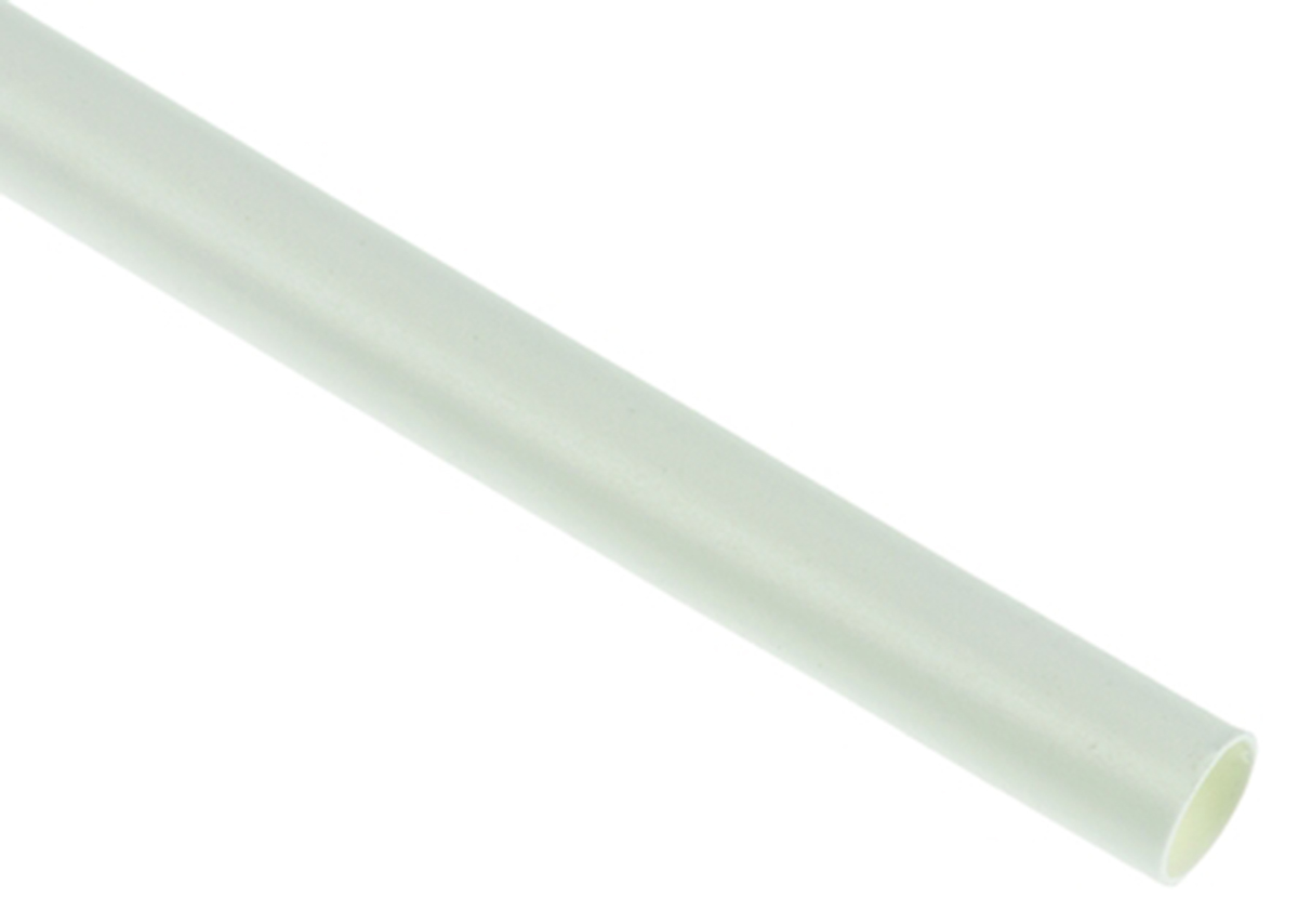 TE Connectivity Heat Shrink Tubing, White 2.4mm Sleeve Dia. x 300m Length 2:1 Ratio, LSTT Series