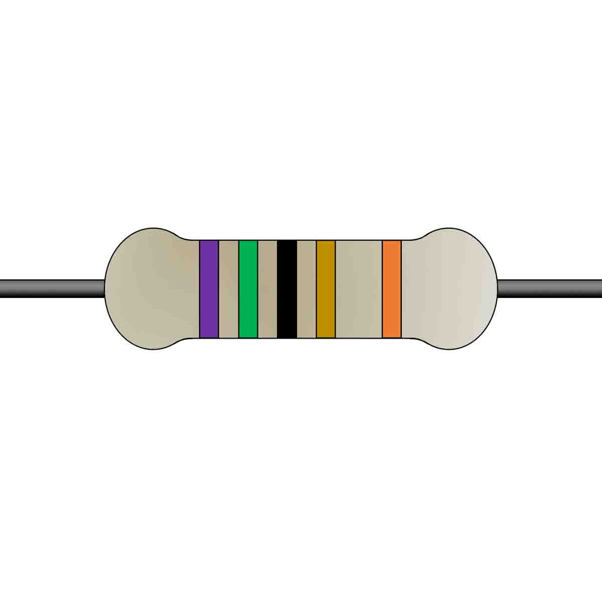 Yageo 75Ω Metal Film Fixed Resistor 0.25W ±1% MFR-25FTE52-75R