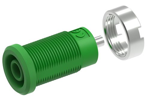 Electro PJP Green Female Banana Socket, 4 mm Connector, Tab Termination, 25A, 1kV