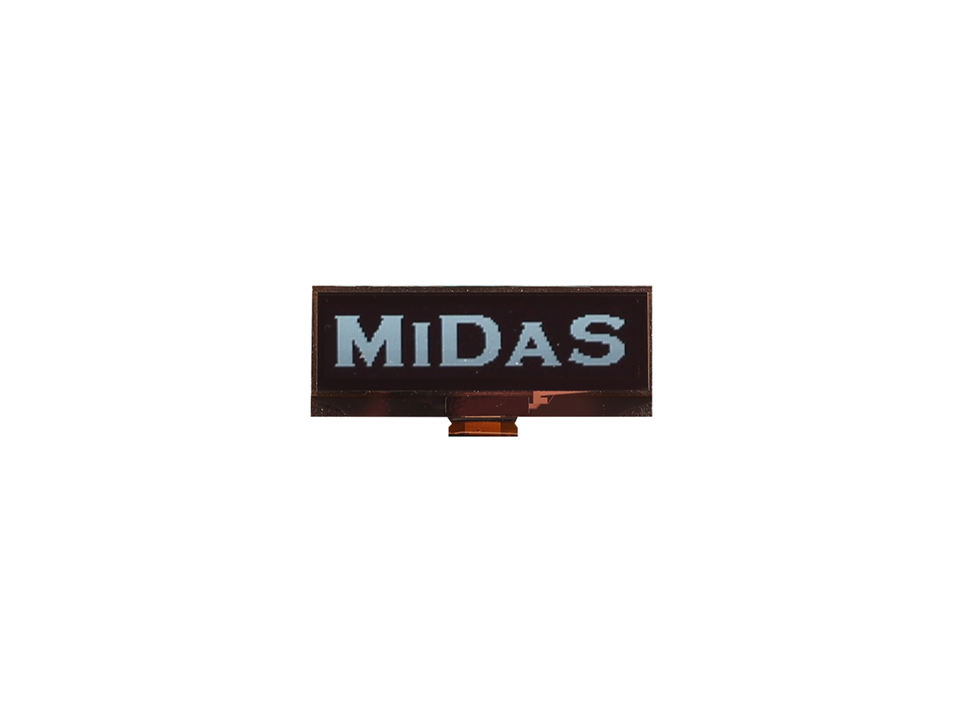 Midas 2.23in White Passive matrix OLED Display 128 x 32pixels TAB I2C, Parallel, SPI Interface