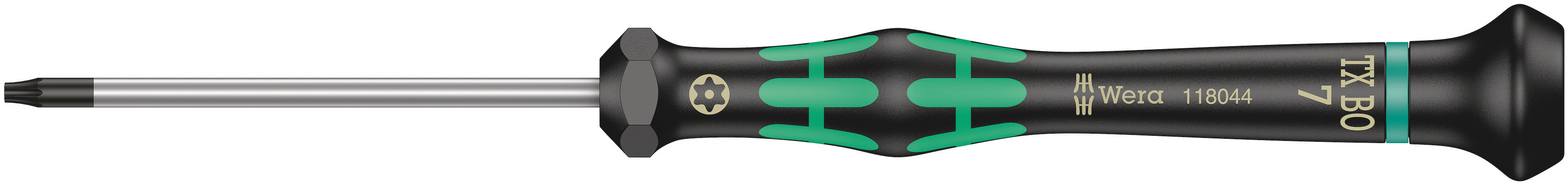 Wera Tamperproof Torx Precision Screwdriver, T7 Tip, 60 mm Blade, 157 mm Overall