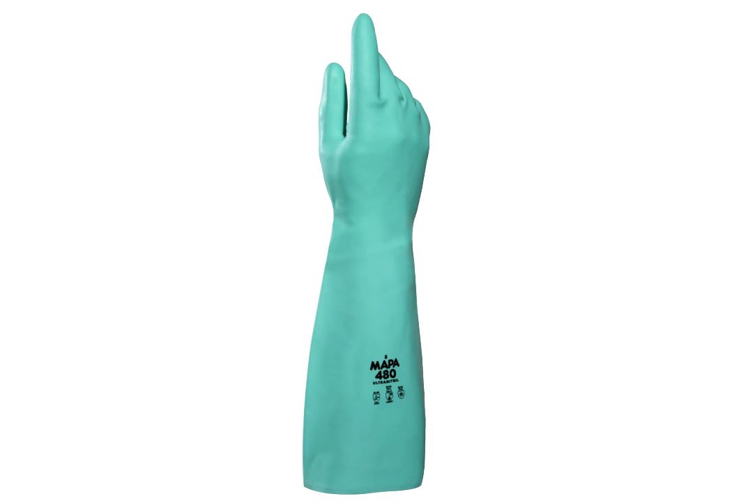 Mapa ULTRANITRIL 480 Green Nitrile Glove, Size 7